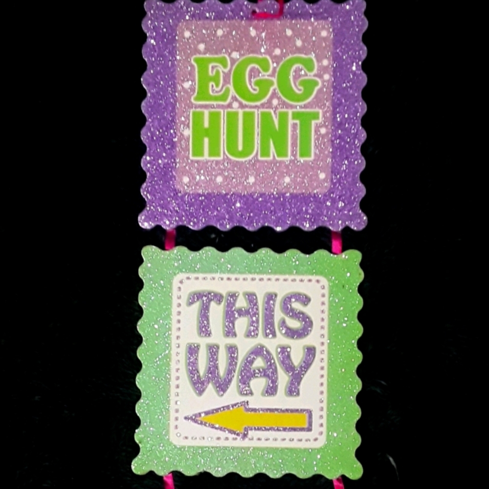 SALE!! Hanging Glitter Easter Decoration